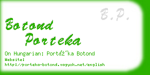 botond porteka business card